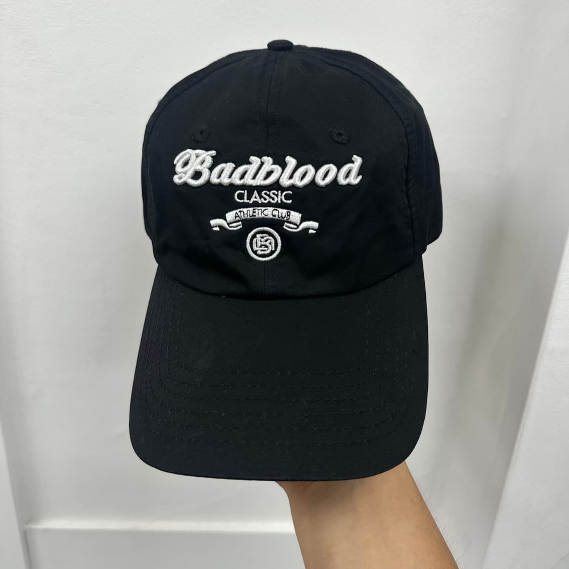 Badblood 배드블러드 자수 블랙 볼캡 모자 상품이미지1