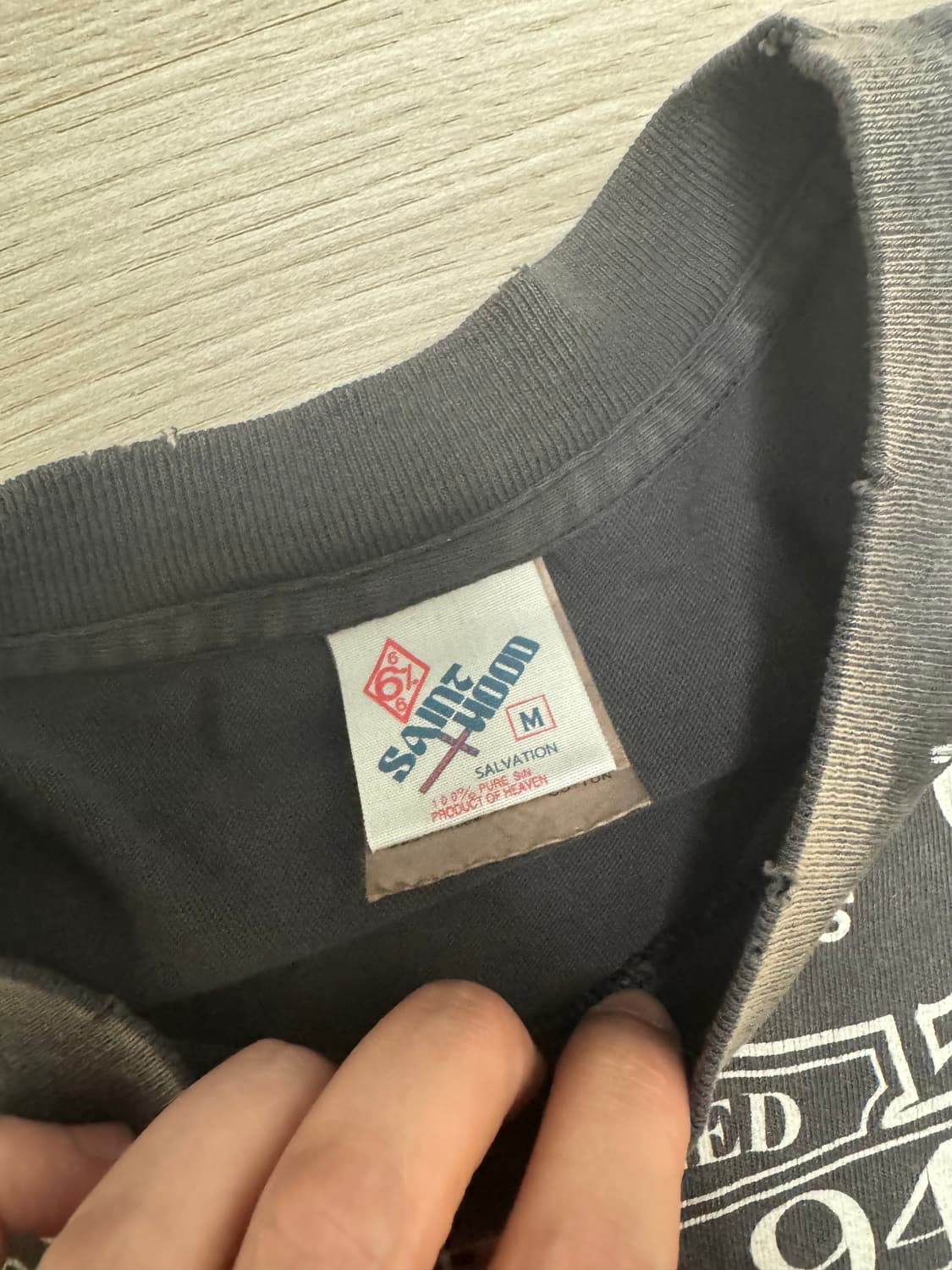 네이버후드 x 세인트 마이클 STHD 피어리스 티셔츠 블랙 - 25SS 상품이미지4