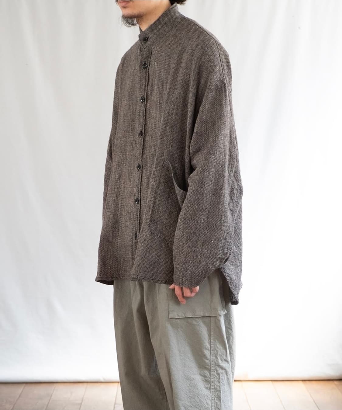 네스트로브컨팩트 린넨실크 스모크 셔츠자켓 상품이미지5