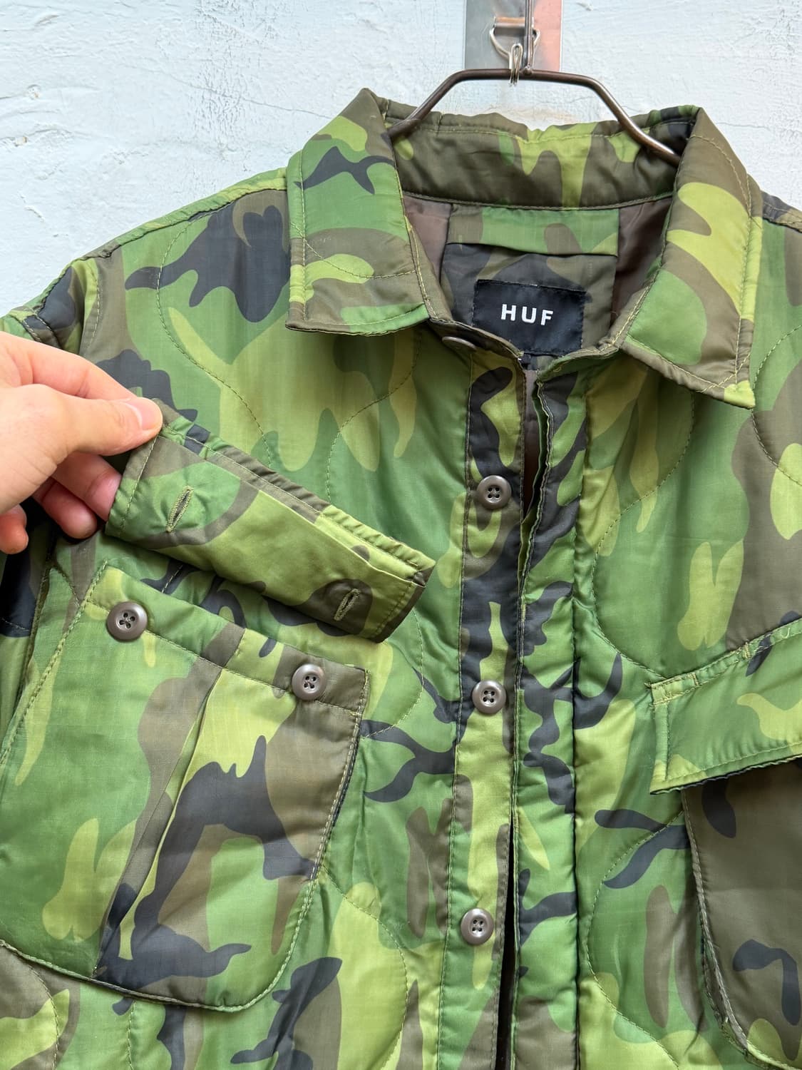 HUF 허프 카모플라쥬 퀼팅 자켓 L 상품이미지5