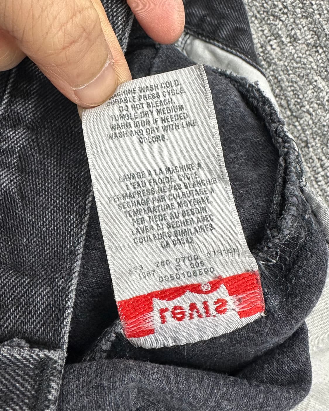 (허단43)00'S 리바이스 501 흑청-M1709 상품이미지7