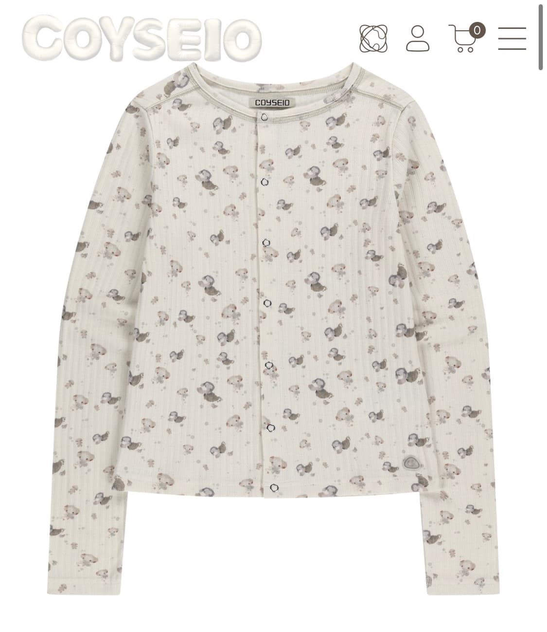 COTTON CUDDLE LONGSLEEVES IVORY 상품이미지1