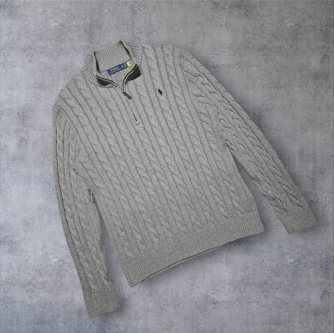 폴로랄프로렌 반집업 꽈배기 니트 상품이미지1