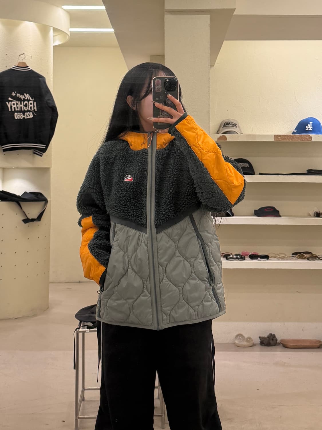 나이키 퓨추라 헤리티지 퀼팅 쉐르파 자켓 U744 상품이미지1