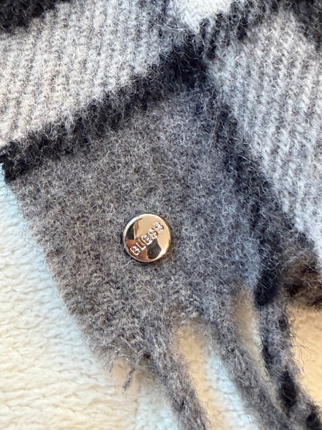 블레스 N°80 Hoodscarf Grey Check 상품이미지3