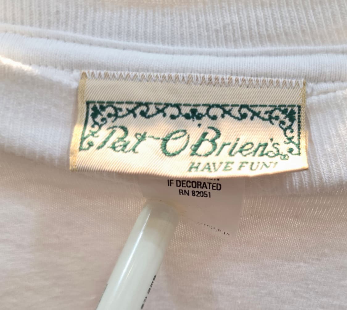 90s  USA Pat O'Brien's 칵테일 바 그래픽 빈티지 티셔츠 상품이미지3