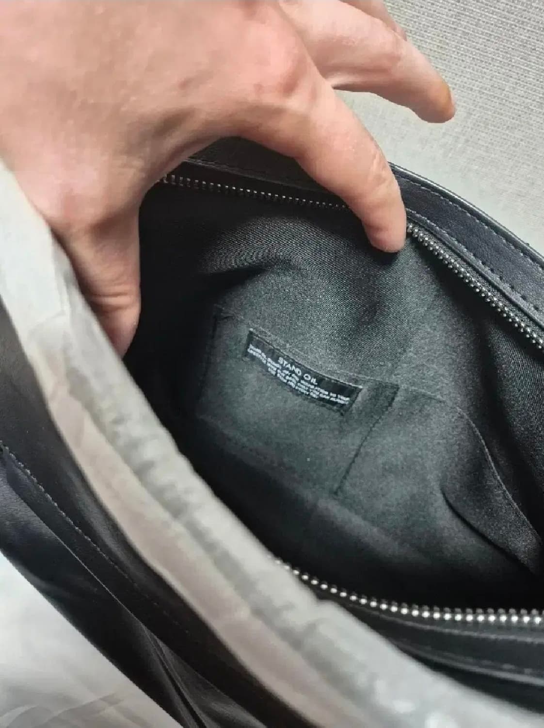 STAND OIL 스탠드오일 머쉬백 블랙 새상품 상품이미지3