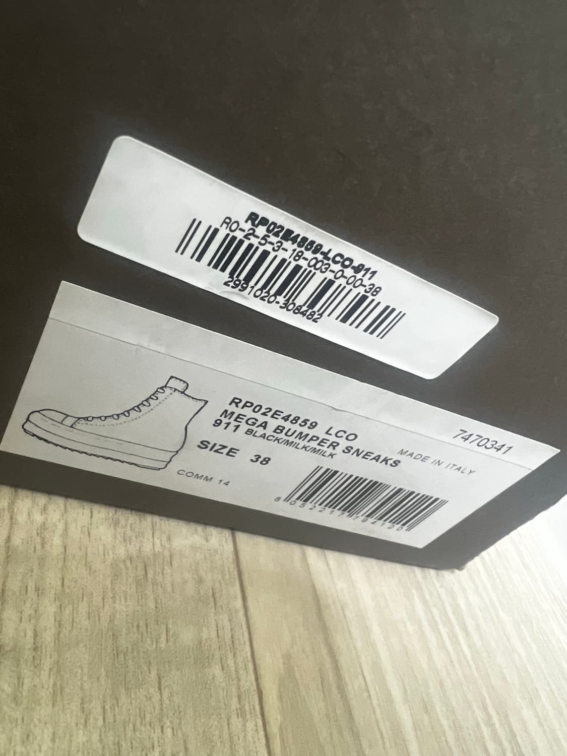 릭오웬스 메가범퍼 하이탑 스니커즈 38 상품이미지4