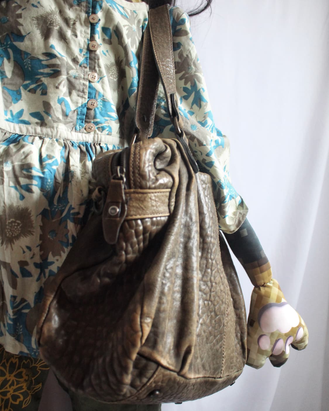 washed-brown vintage leather bag 상품이미지4