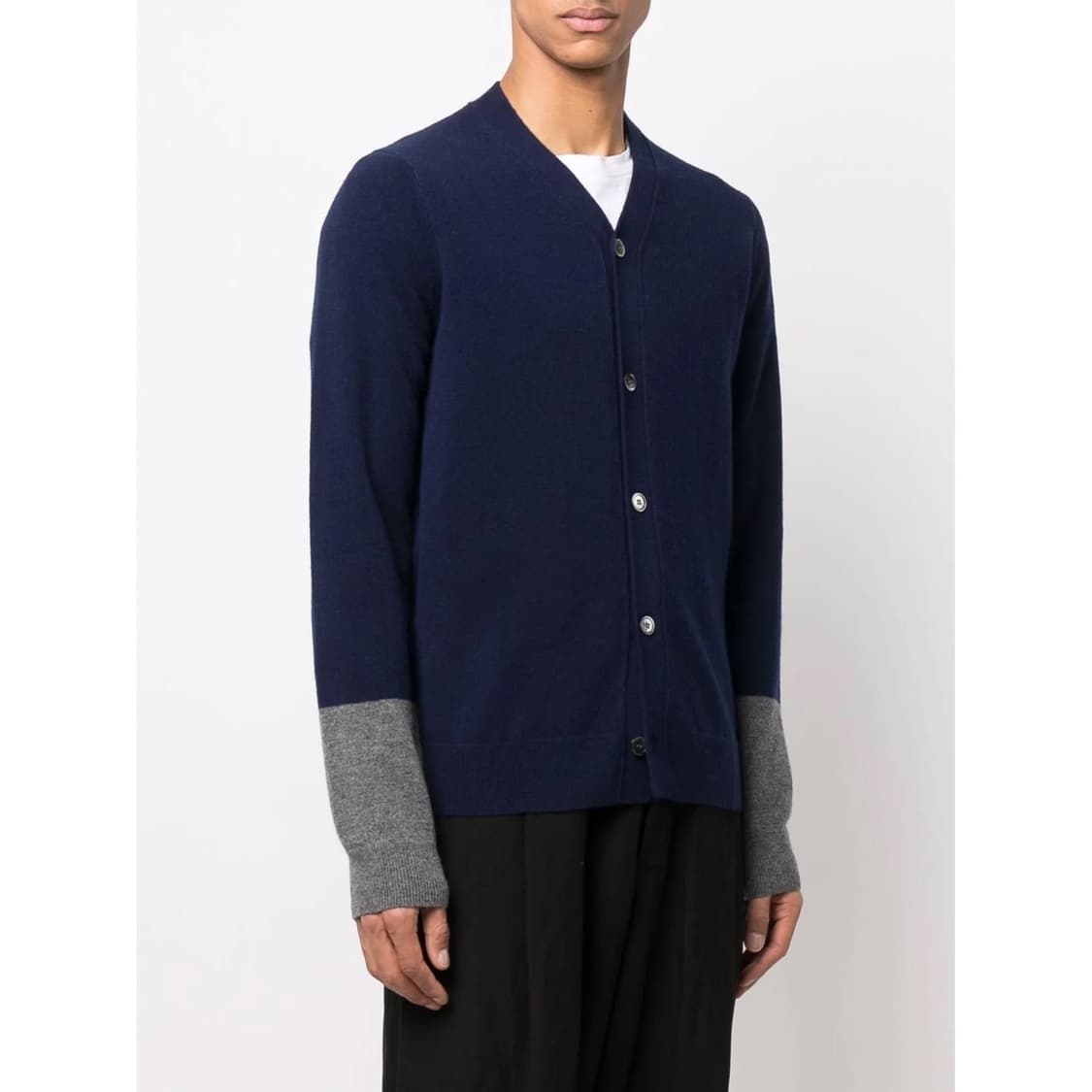 꼼데가르송 셔츠 25FW 가디건 네이비 그레이 M 상품이미지2