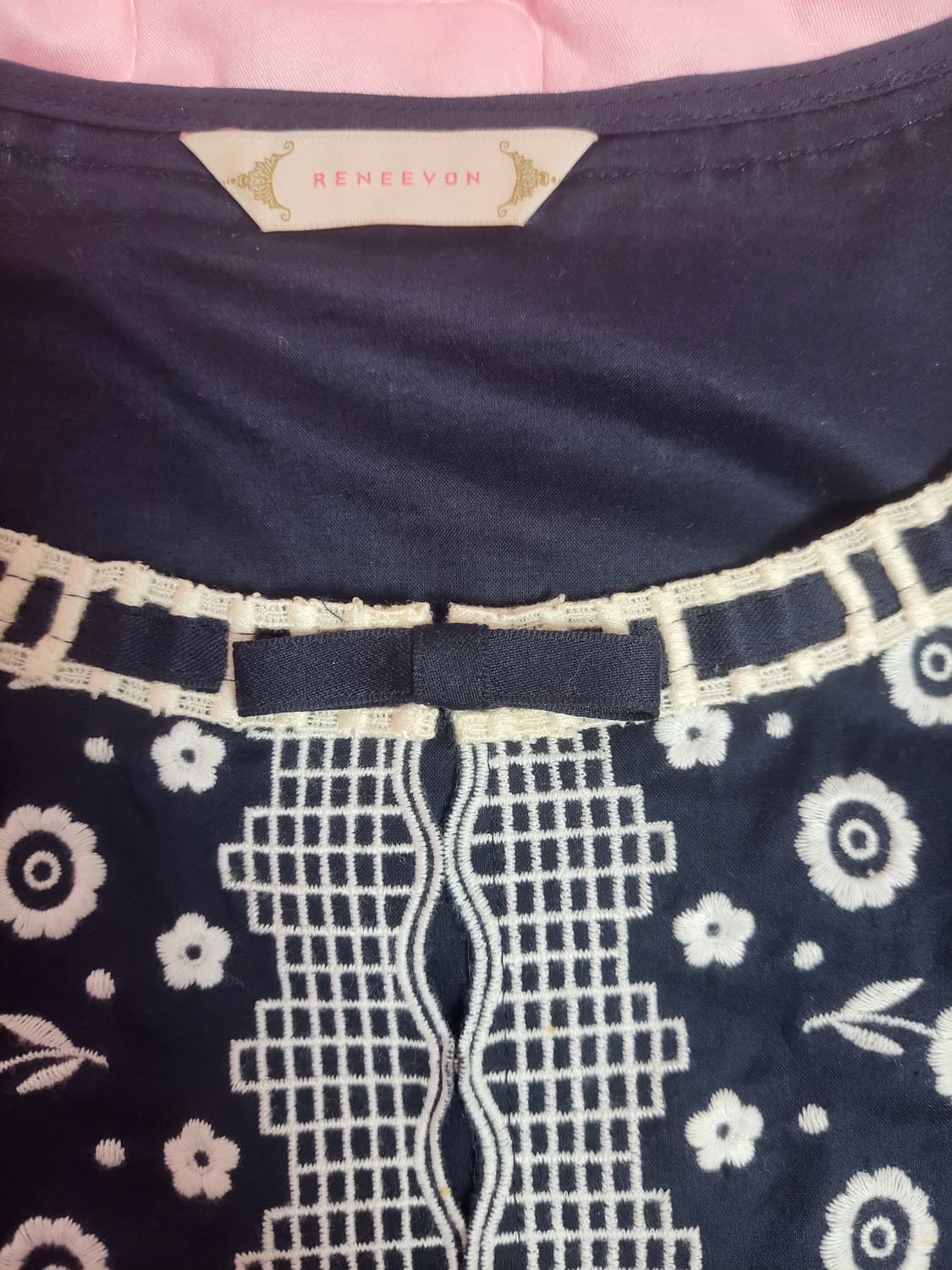 급처상태좋음!레니본 리본 레이스 자수 공주 가디건 블라우스 자켓 셔츠 상품이미지2