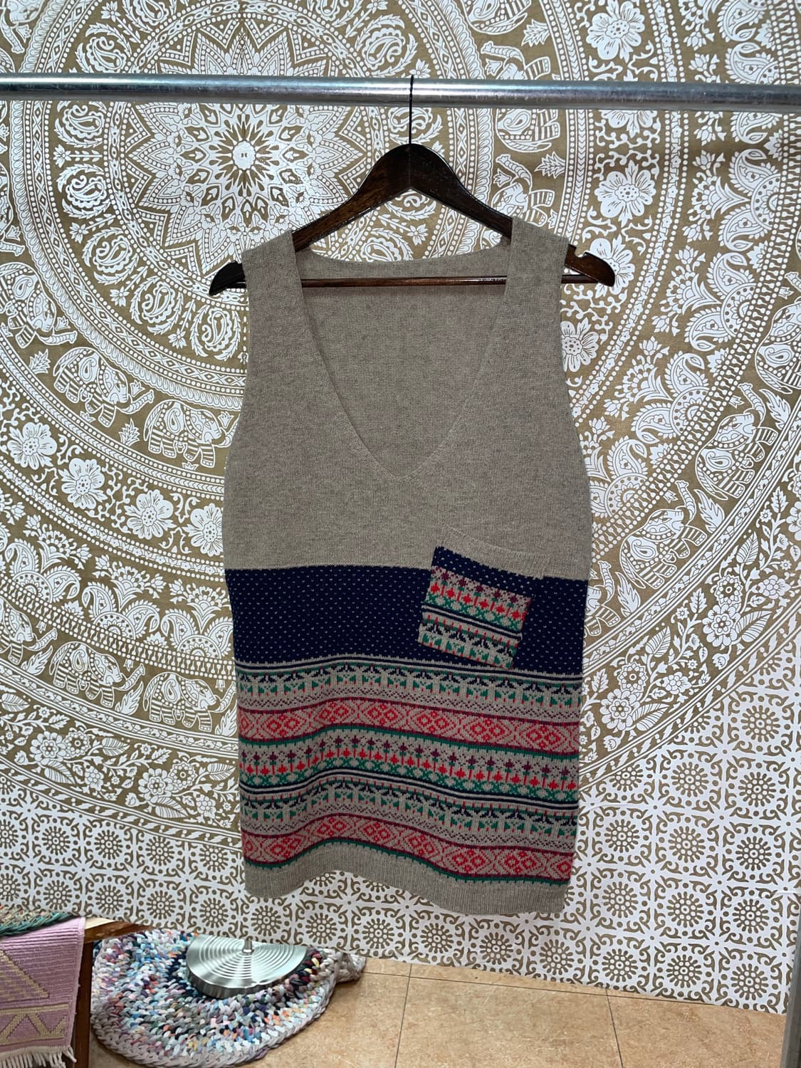 빈티지 에스닉 니트 조끼  상품이미지3