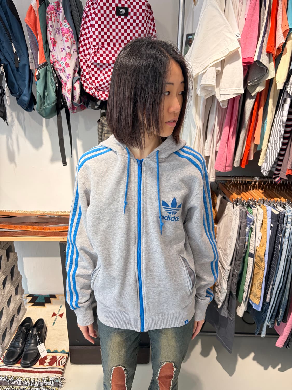 Adidas 트레포일 집업 후드 L 상품이미지2