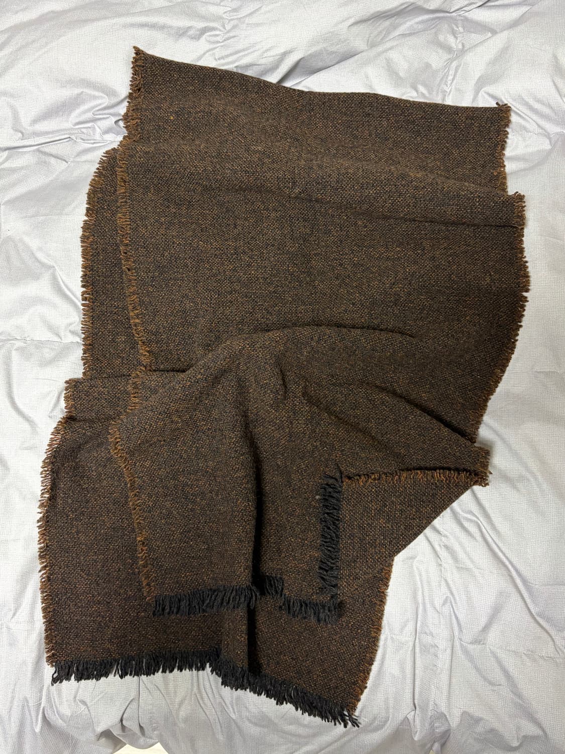 [OS] 요코 사카모토 wool long scarf 브라운 상품이미지4