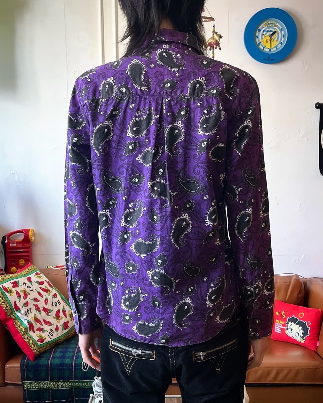 PPFM Archive Skull Paisley Graphic Shirt 상품이미지3