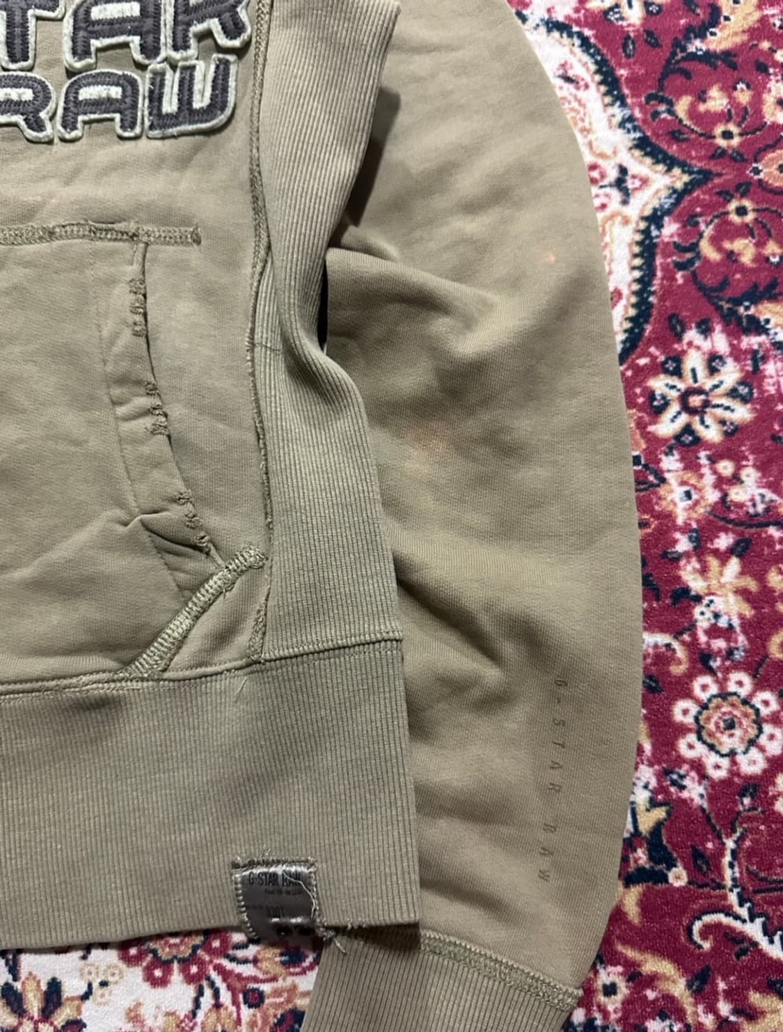 펑크 카키 데미지 집업 상품이미지3