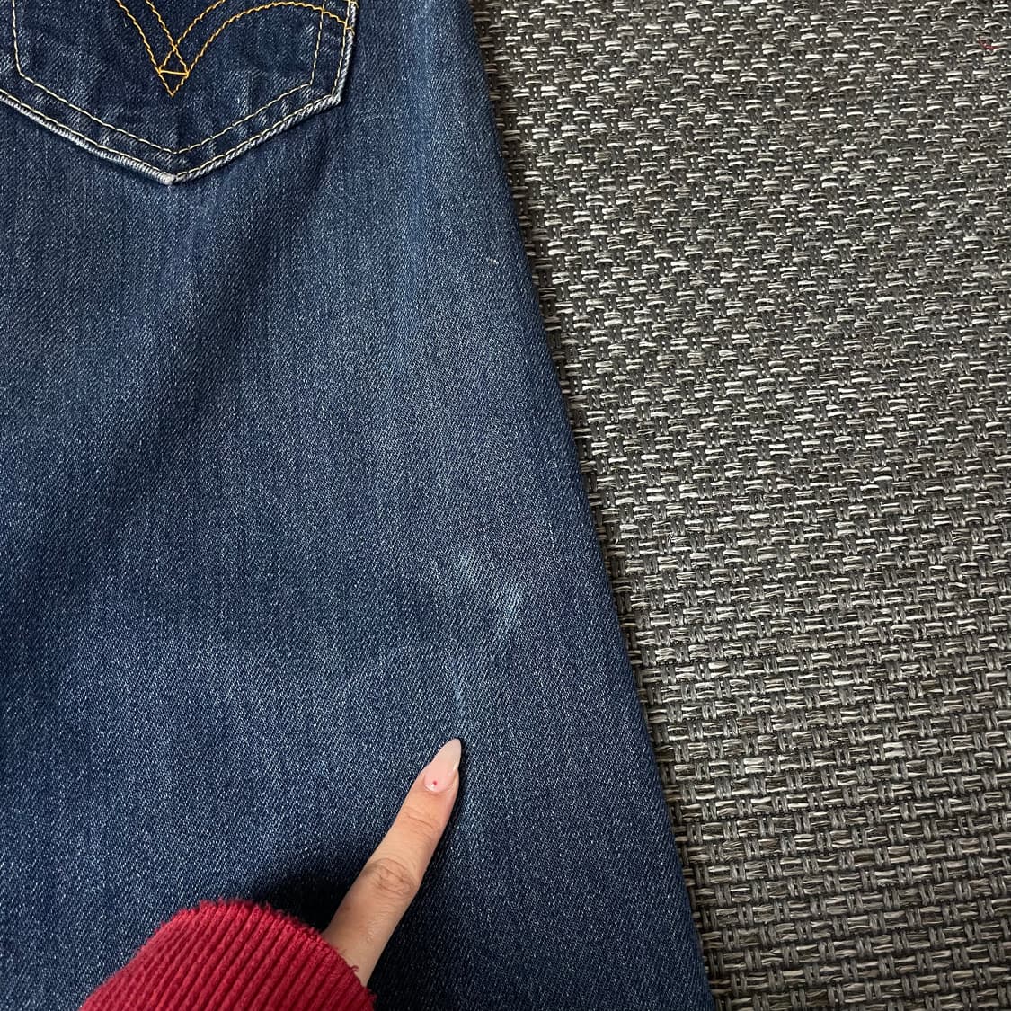 (28) 리바이스 957 진청 더블버튼 데님 스커트 상품이미지8