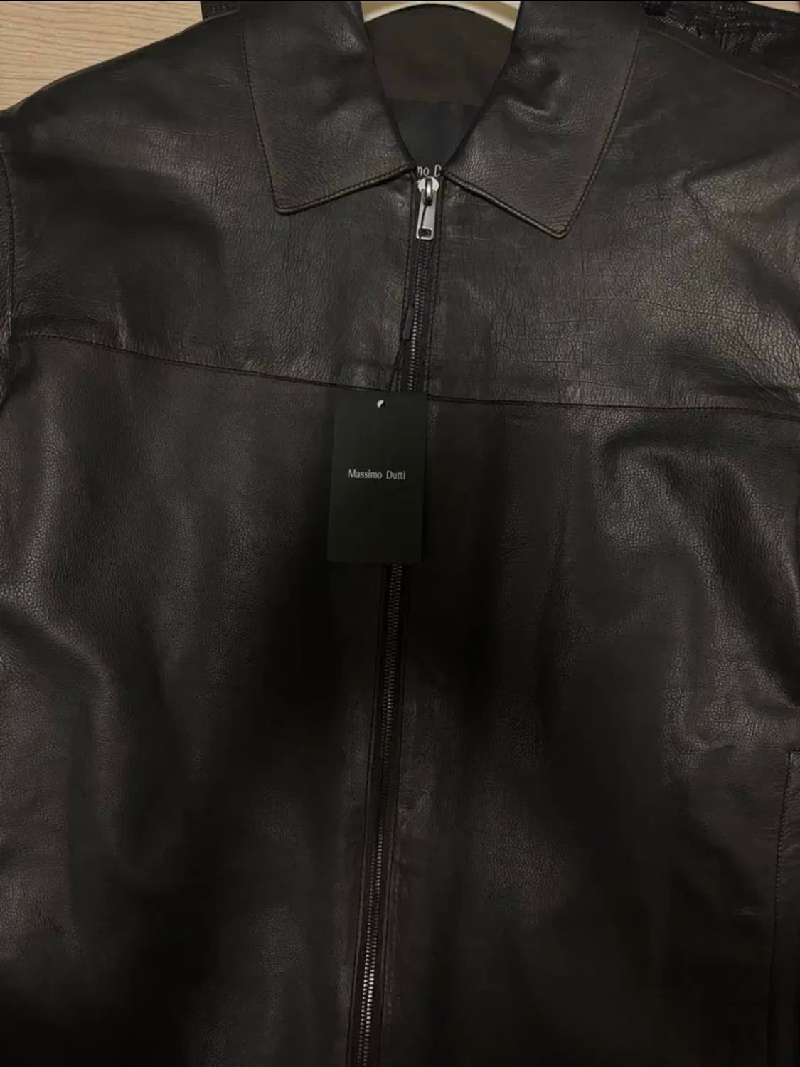 마시모두띠 디스트레스드 가죽 레더 자켓 m 상품이미지6