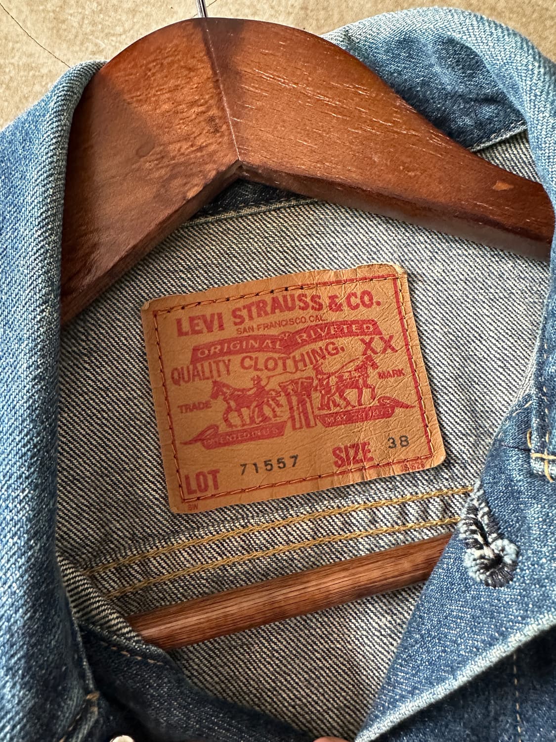 90s Levis LVC 3세대 jpn 데님 트러커 자켓 상품이미지2