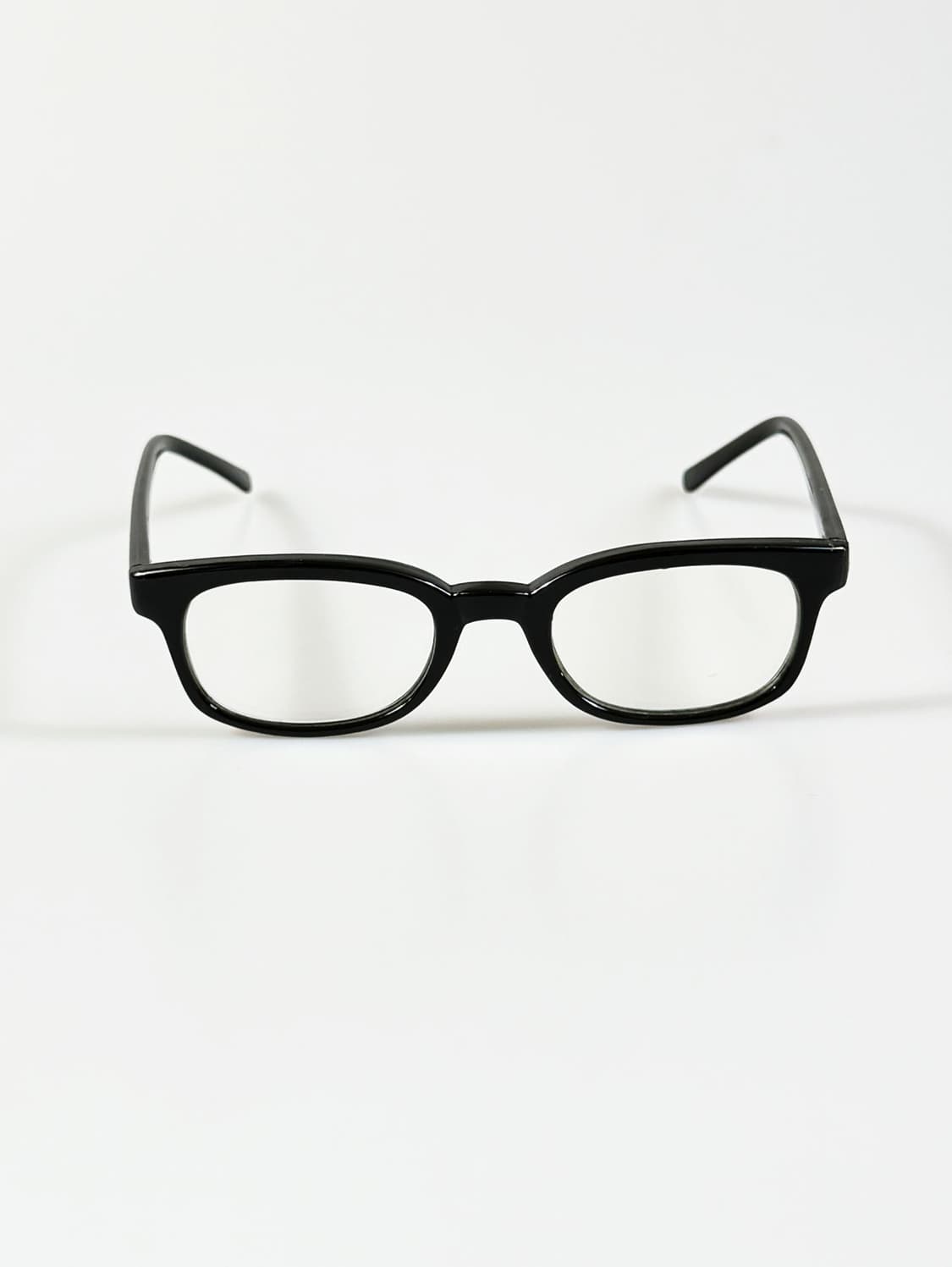 90s 블랙 뿔테 스퀘어 프레임 빈티지 안경 상품이미지2