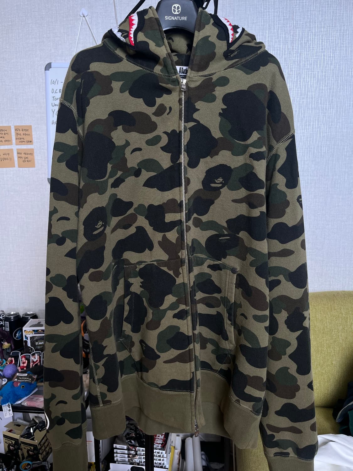 베이프 샤크후드 녹계 2XL 상품이미지3