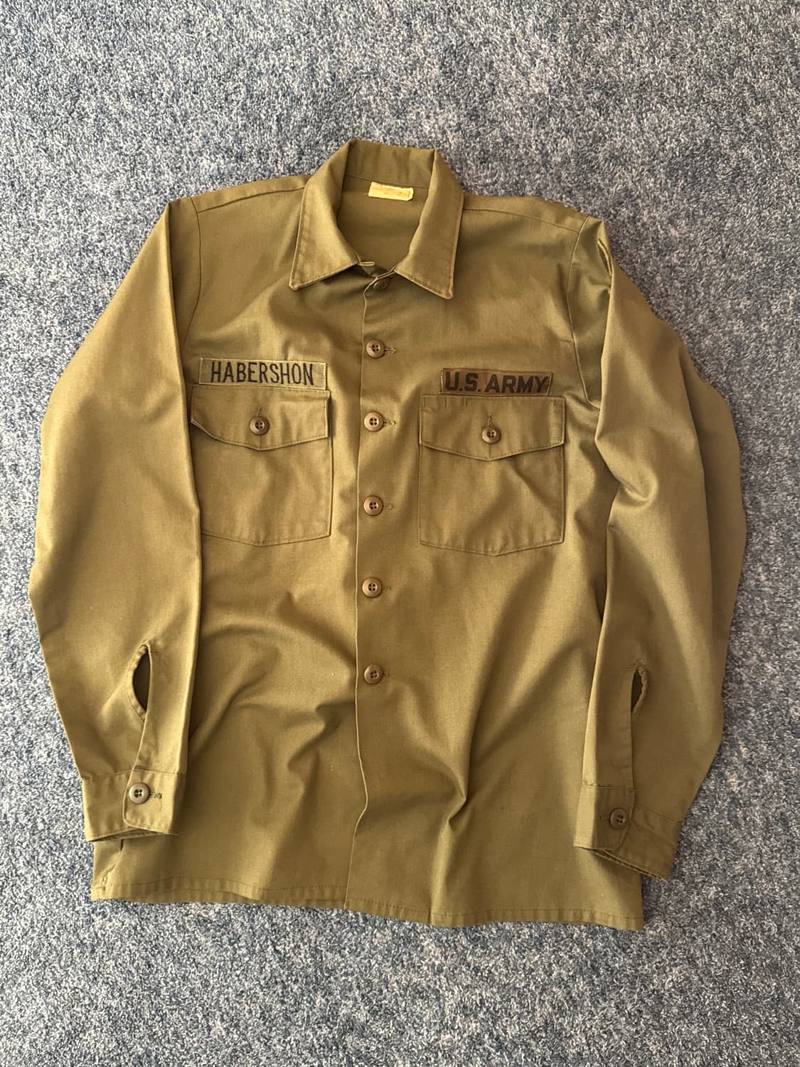 80s 오리지널 미군 OG-507 유틸리티 셔츠 상품이미지1
