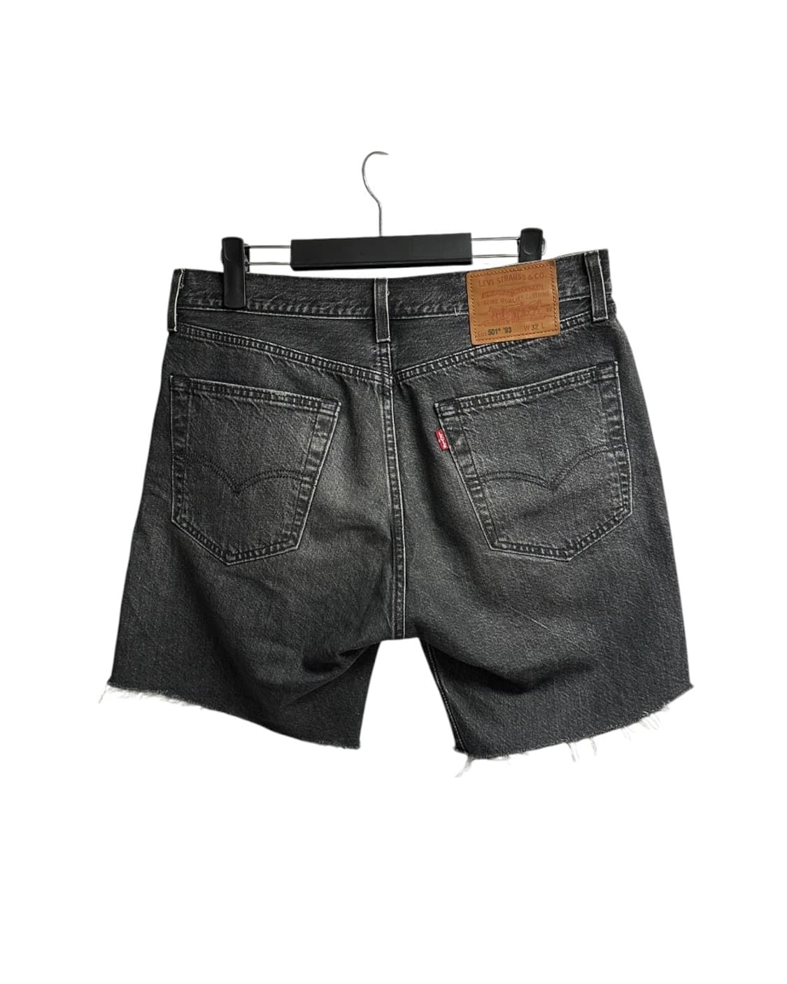 리바이스 501 프리미엄 블랙 컷오프 워싱 데님쇼츠 32 size 상품이미지3