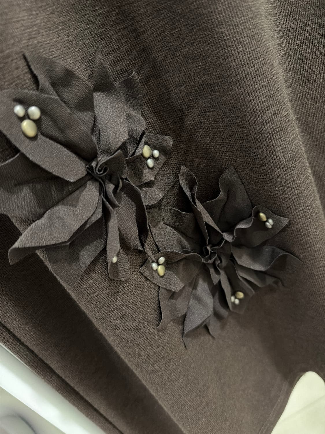 폴리수엠 /FLOWER CORSAGE MAXI SKIRT, BROWN 상품이미지9