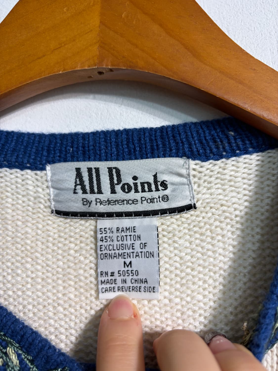 U.S.A. 크리스마스 어글리니트 라미&코튼 가디건 L 상품이미지7