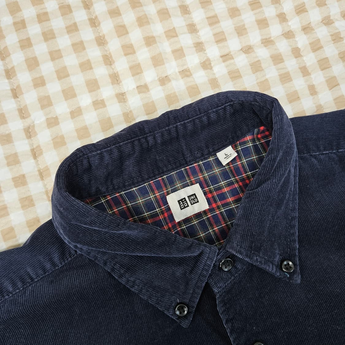 유니클로 골덴 긴소매 셔츠 남자100 상품이미지2