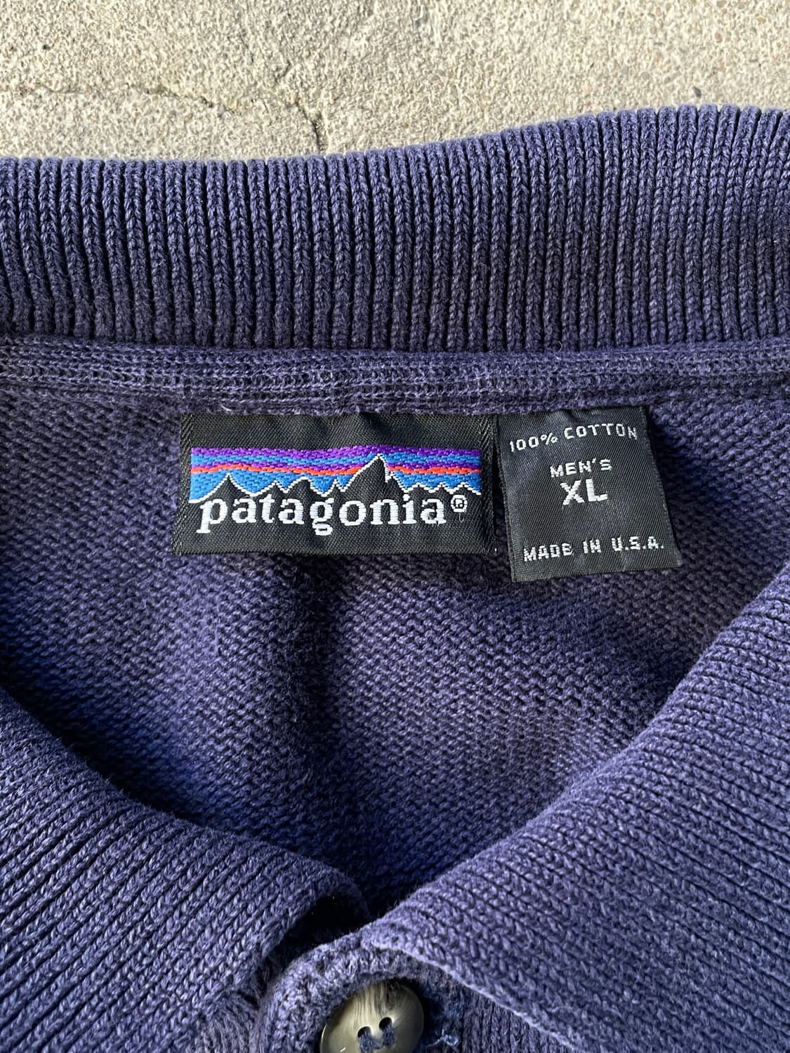 1998 Patagonia Navy Organic Cotton Knit 상품이미지5