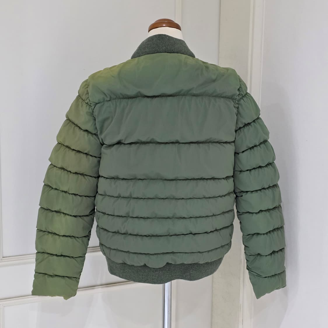 라코스테) 정품 빈티지 오리털 그린 구스 경량패딩 상품이미지3