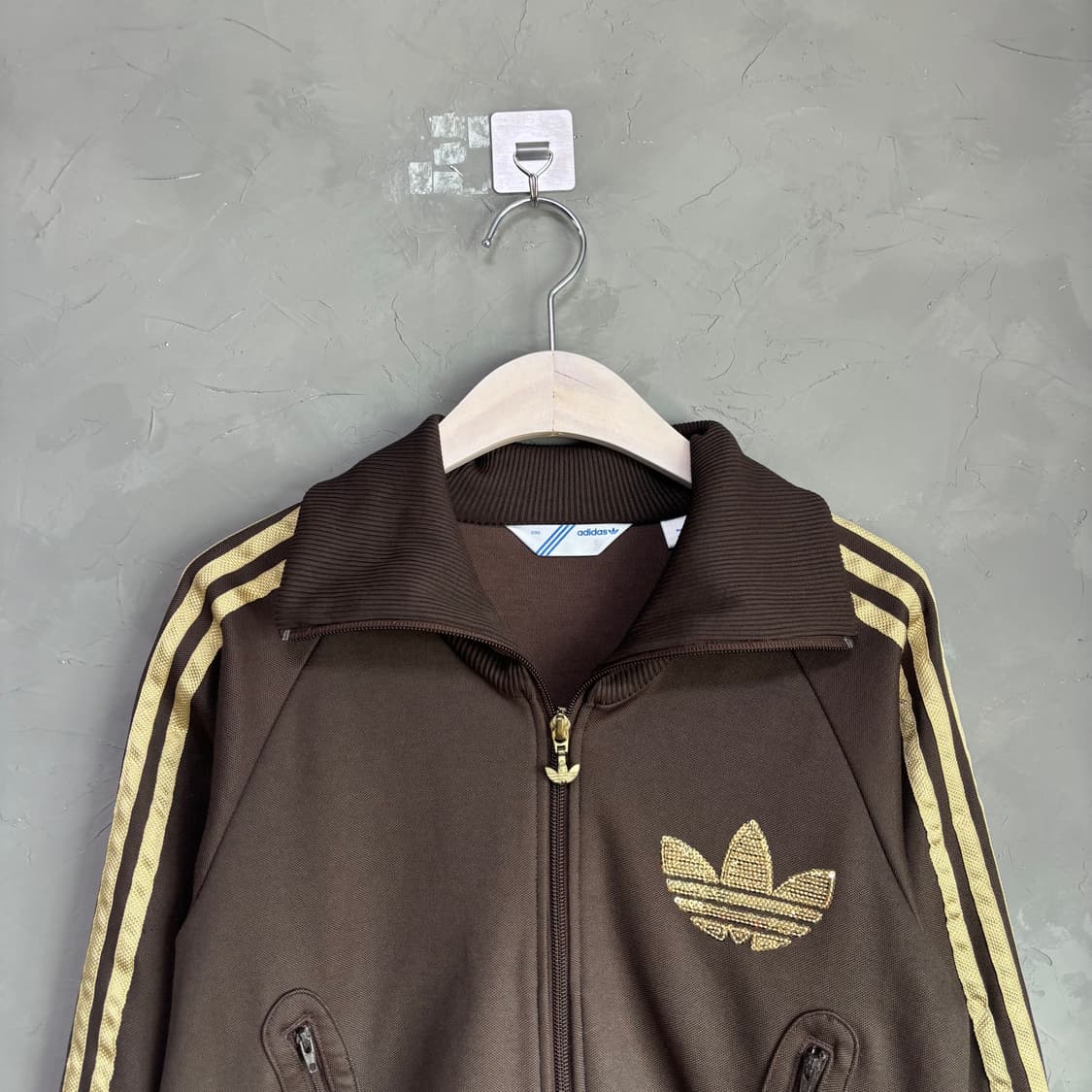 아디다스 파이어버드 빅로고 져지 트랙탑 브라운 골드 상품이미지2