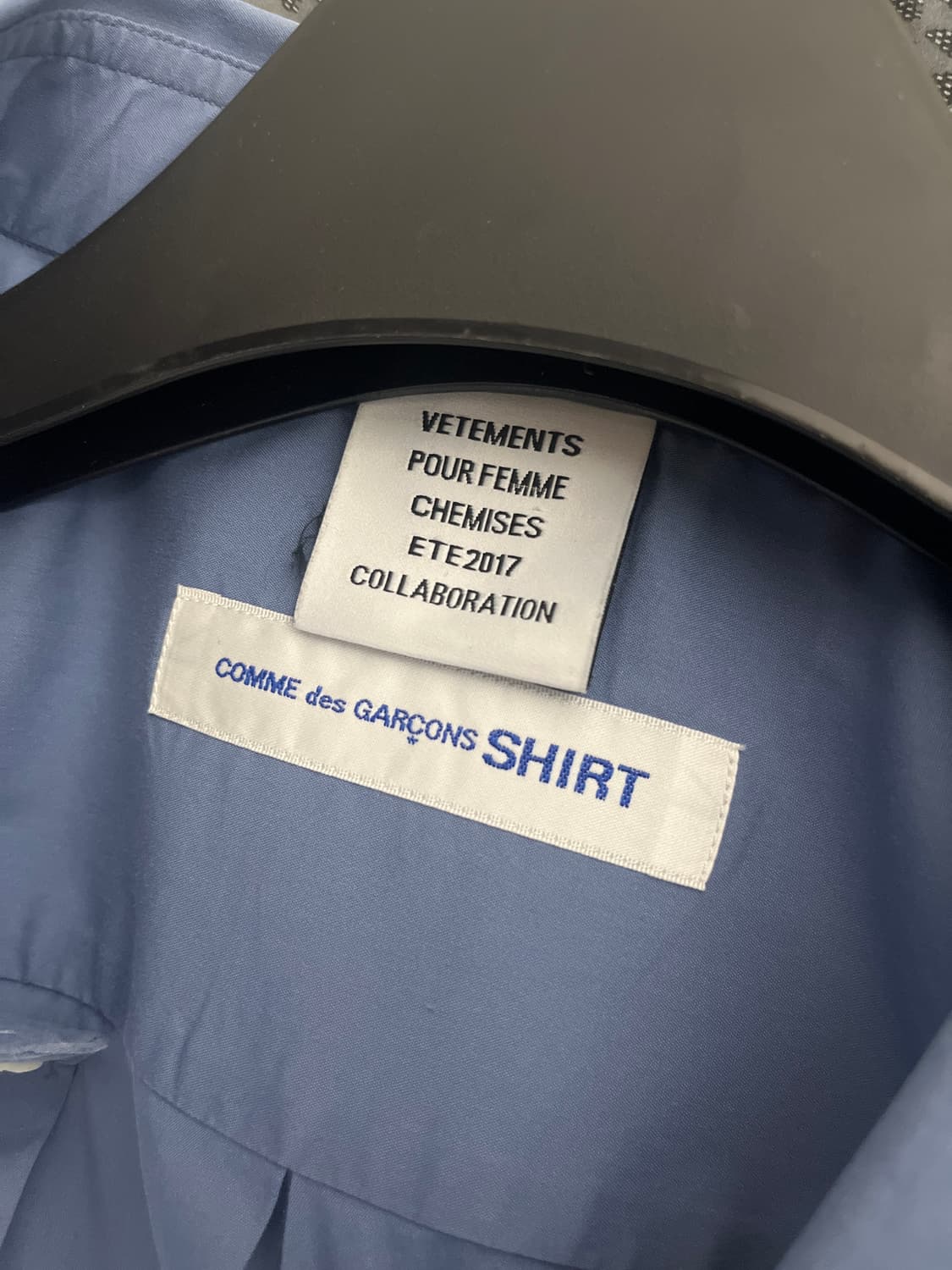 (L) 베트멍 x 꼼데가르송 밴딩 셔츠 아이스블루 상품이미지2