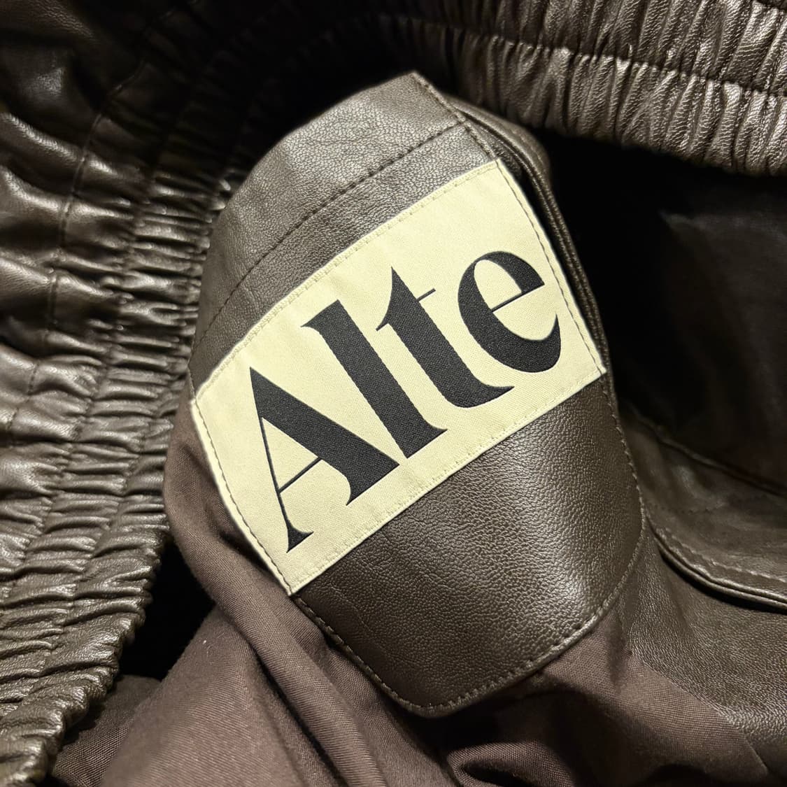 알테 Alte 브라운 레더 봄버 자켓 D175 상품이미지7