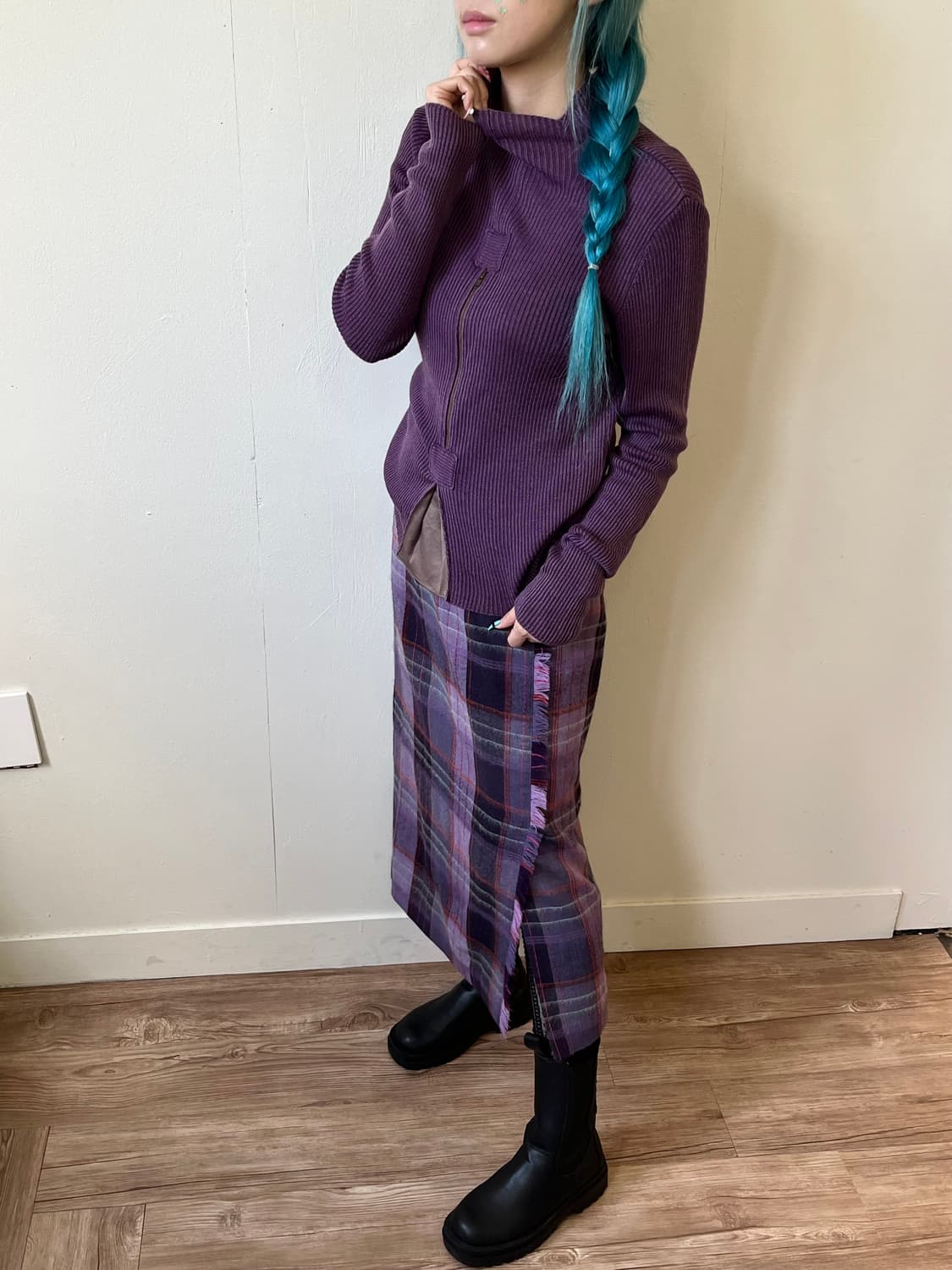 mB 실루엣 퍼플 터틀넥 상품이미지7