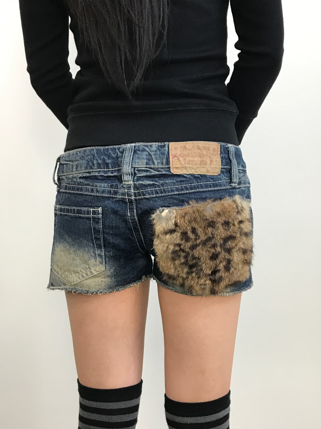 Jpn Y2k Leopard Fur Pocket Mini Pants 상품이미지2
