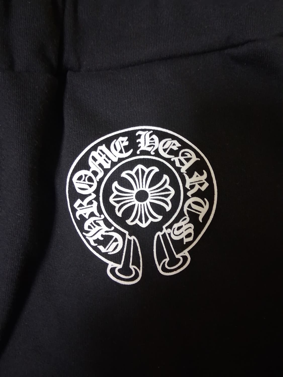 크롬하츠 홀스슈 로고 백포켓 스웻 팬츠 블랙 상품이미지4