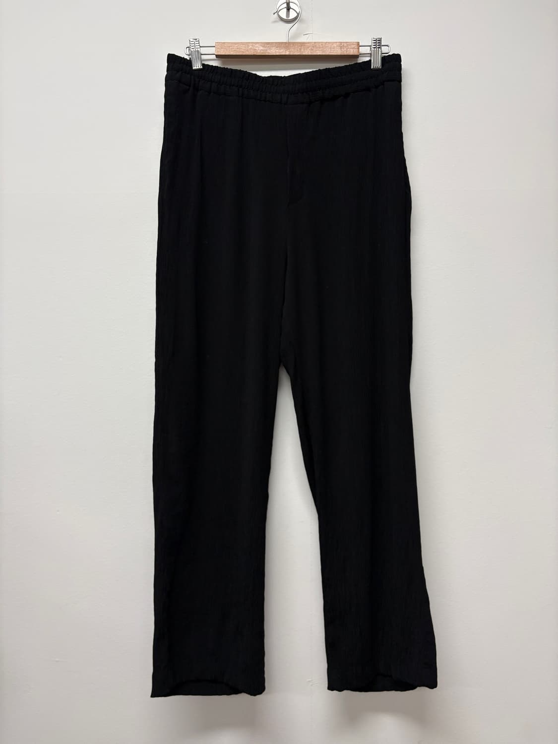 ZARA 플리츠 블랙 와이드 팬츠 상품이미지1
