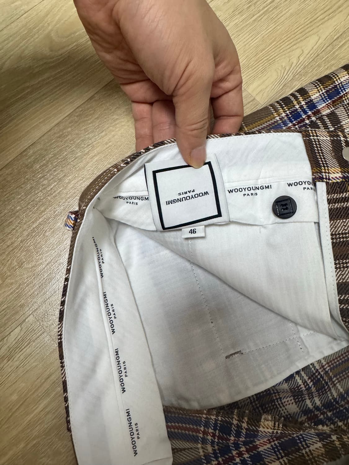 우영미 체크패턴 반바지 상품이미지3