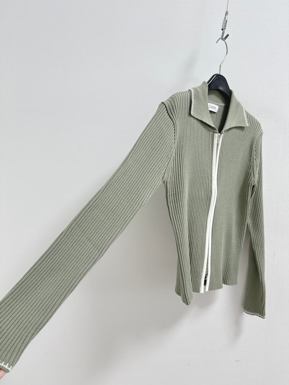 엽페 투웨이 집업 가디건 상품이미지3