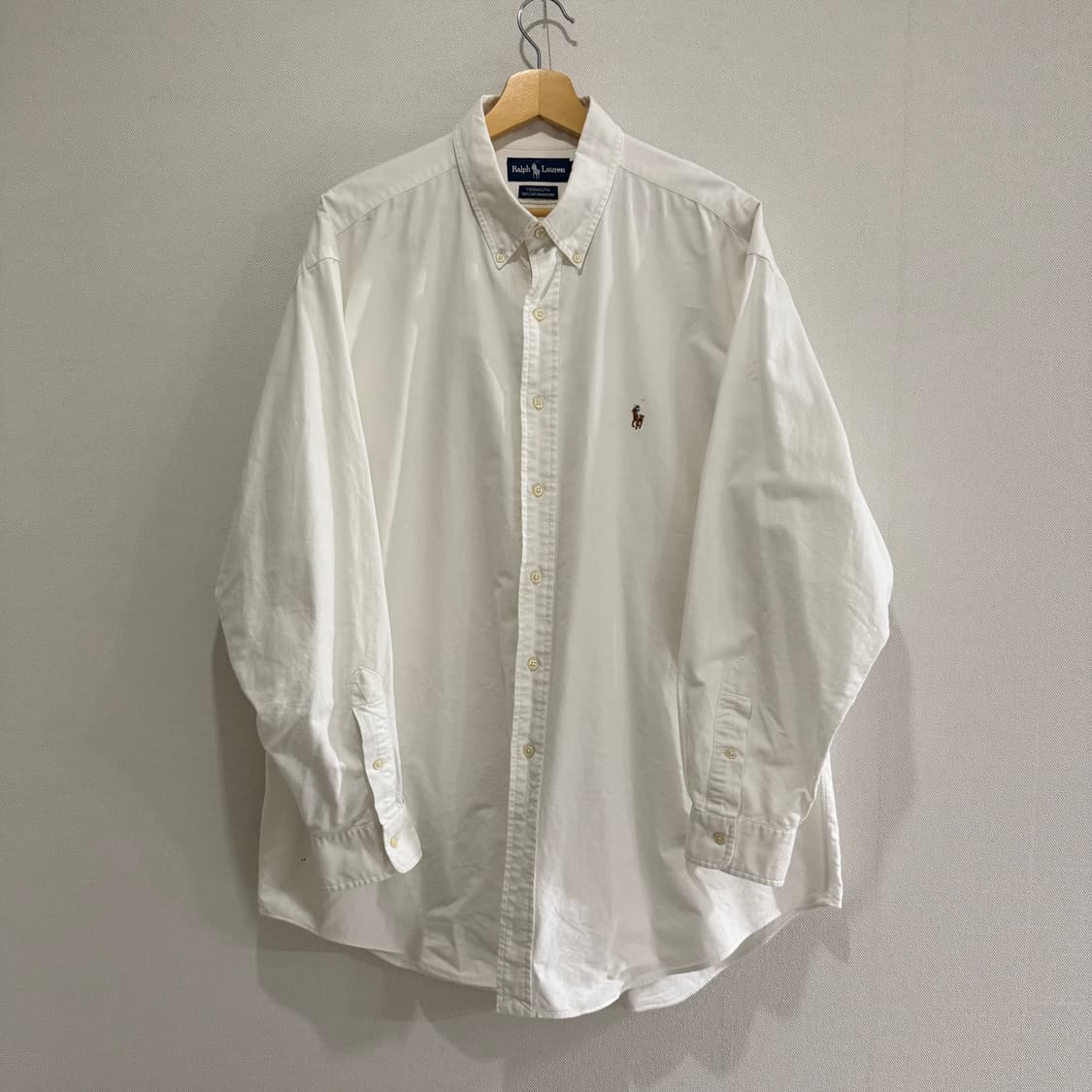 [XL]폴로 셔츠 화이트 멀티포니 상품이미지1