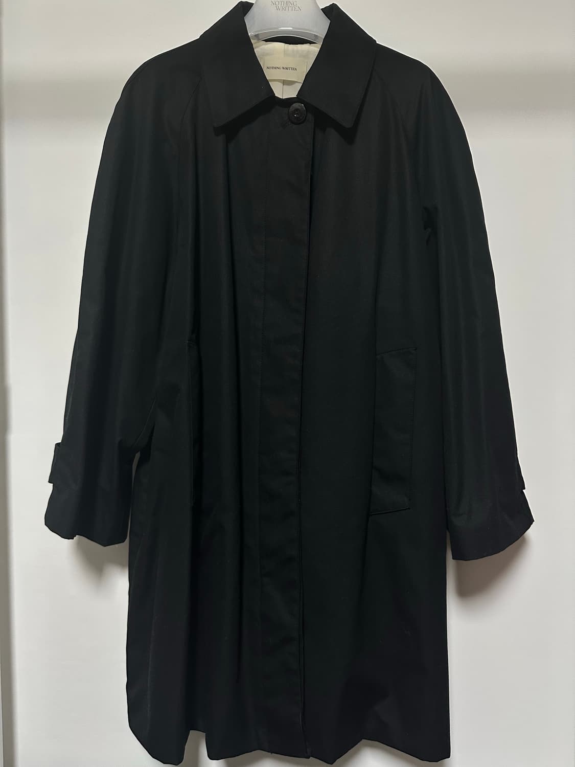 낫띵리튼 Volume waxed cotton trench (Black) 상품이미지2