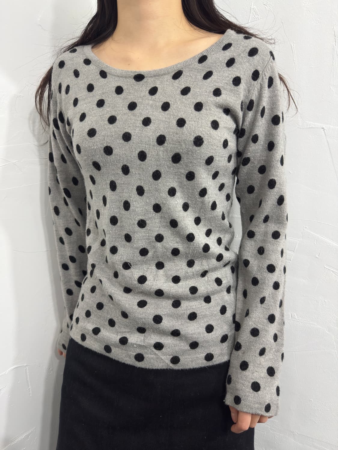 dot knit top 상품이미지2