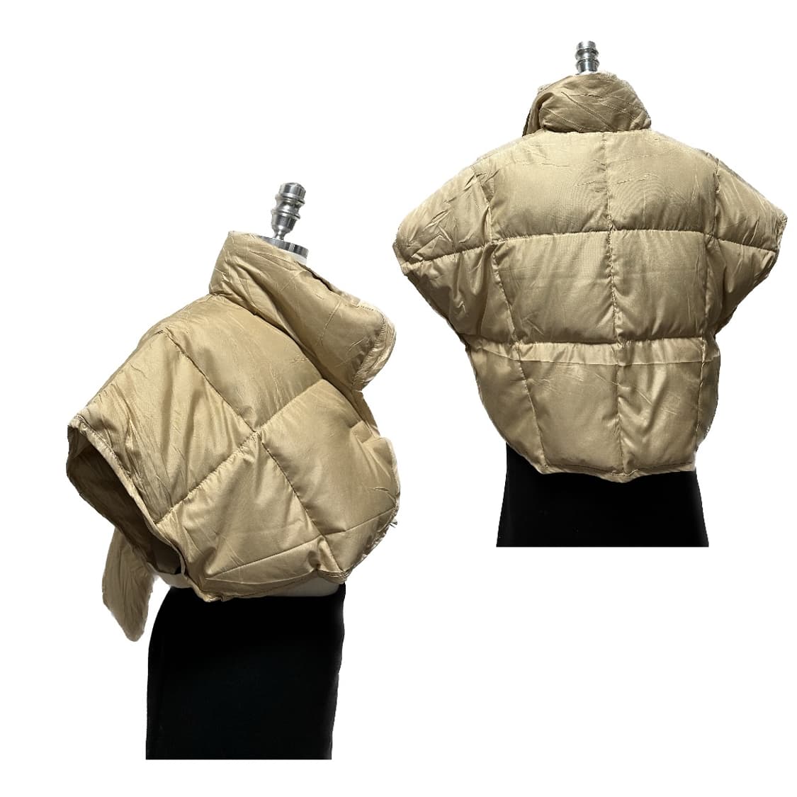 베이지 덕다운 볼레로패딩 상품이미지5