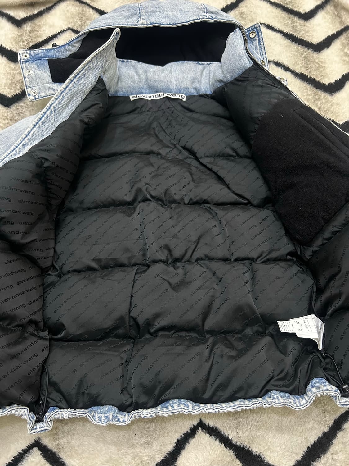 [실측L]알렉산더왕 오버사이즈 데님 블리치 패딩/연청 상품이미지6