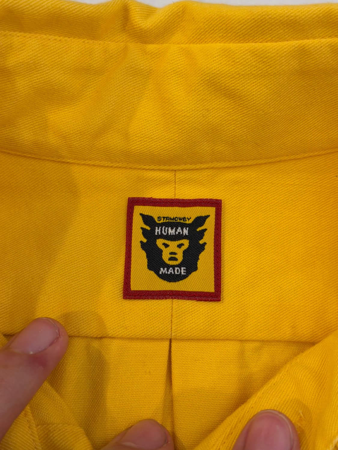 휴먼메이드 하트로고 옥스포드 셔츠 옐로우 상품이미지4