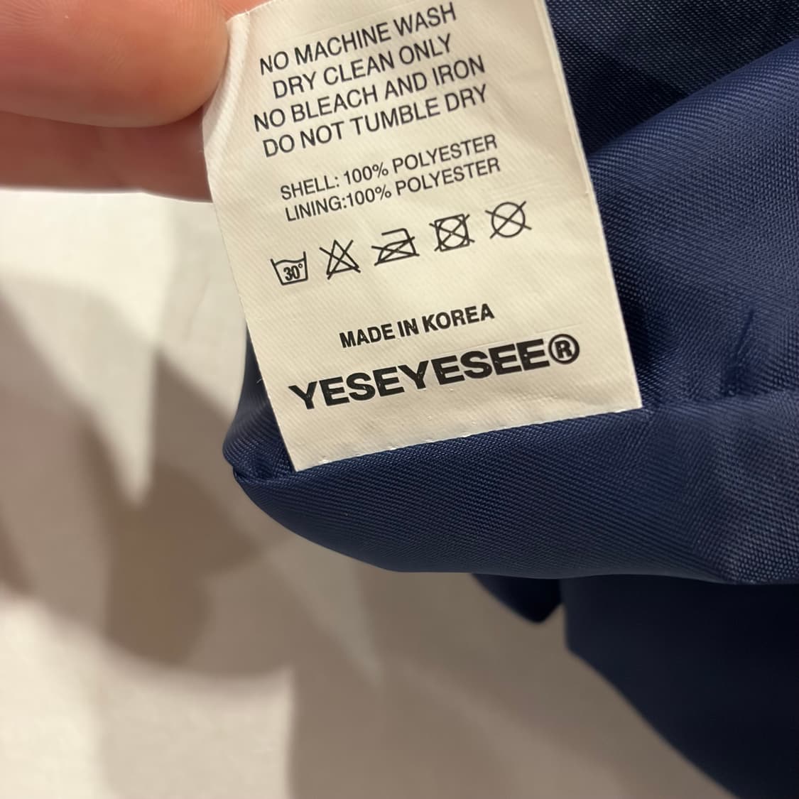 [M] 예시아이씨 YESEYESEE 네이비 바시티 자켓 E71 상품이미지8