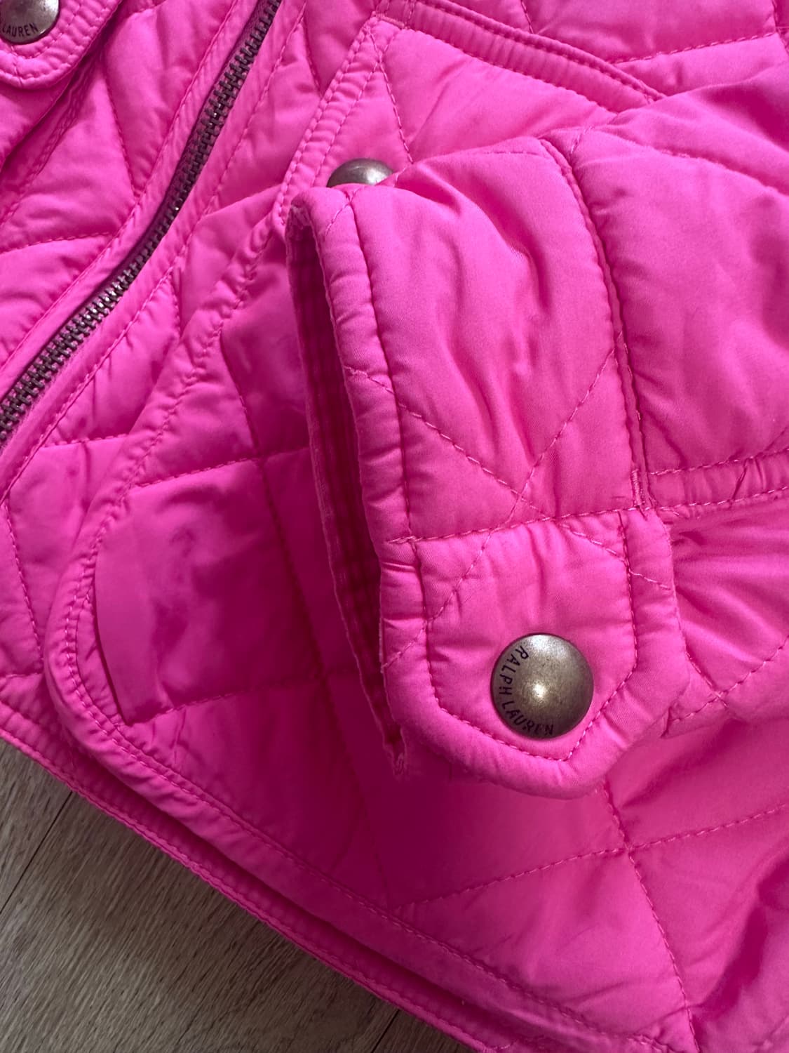 폴로 핑크 퀄팅 크롭자켓 90 상품이미지3