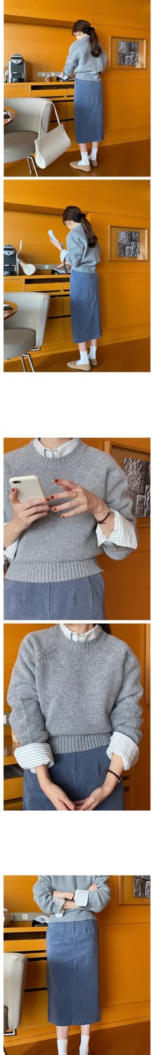 오디너리먼트 베이직 니트(그레이) 상품이미지2